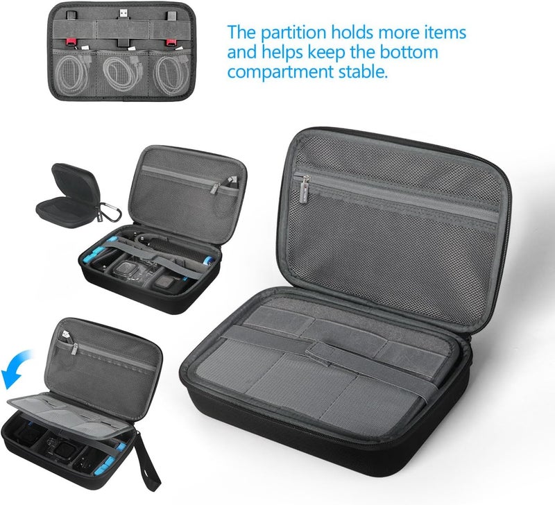 JSVER Hard Carrying Case for GoPro Hero13/12/11/10/9/8/7, AKASO EK7000 / Brave 4 4K / Brave 7 LE/Brave 8 / V50X and Insta360 (Set of 2) - Image 2